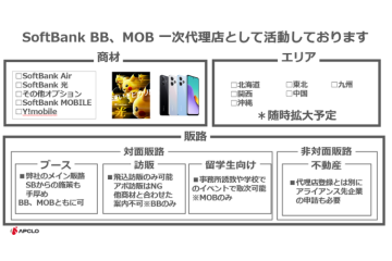 「人気キャリア商材を一手に扱える一次代理店の強み」