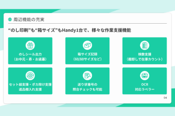 現場ニーズにドンピシャ対応！OCR・箱サイズ・セット支援も網羅