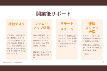 “育てる”フランチャイズだから、未経験でも長く続けられる