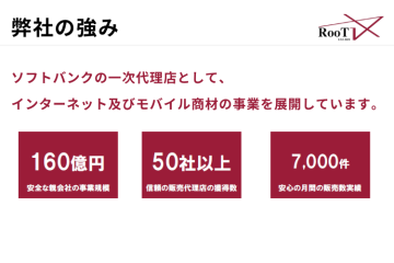 年商160億円グループ×一次代理店直下。安心の販売基盤で始める通信ビジネス。