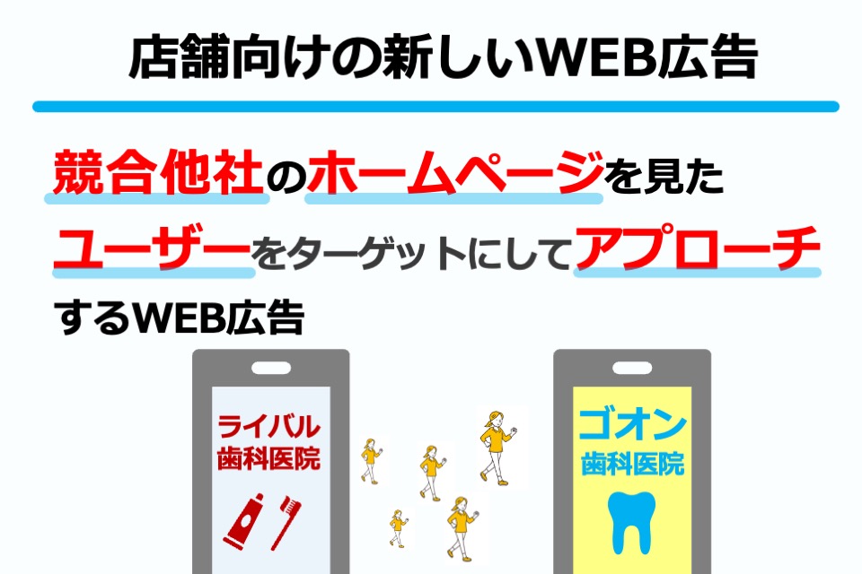 競合他社の店頭でお客様にチラシ配りする広告！