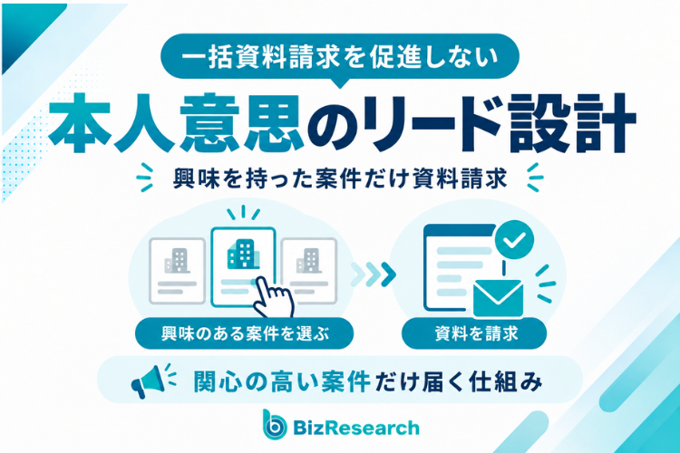 数を集めるより、興味のある事業者との接点を重視