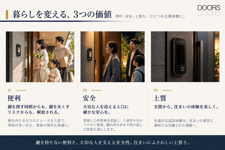 便利・安全・上質を一つに！住まいの価値を高める顔認証システム