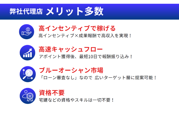 紹介だけで高報酬の代理店モデル！