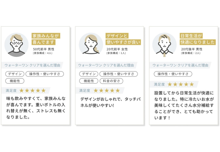工事不要・設置も簡単で使い勝手が良いため、女性やシニア層の方からも支持されています！