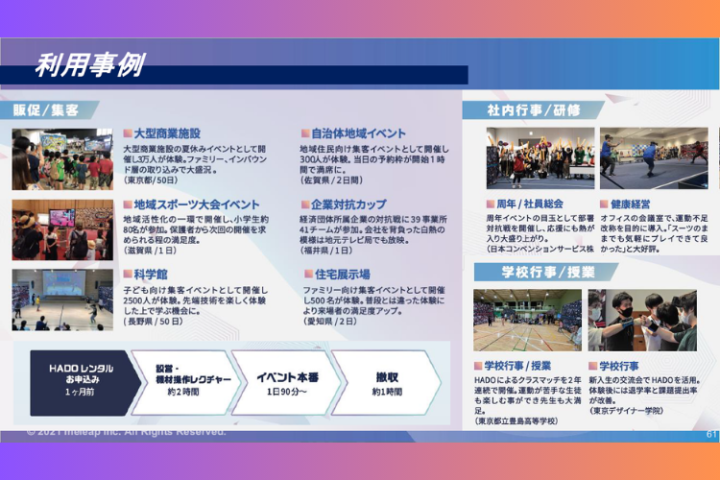 地域イベント・研修・授業にまで対応！活用事例多数の注目ビジネス