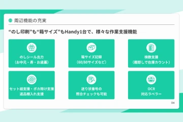 現場ニーズにドンピシャ対応！OCR・箱サイズ・セット支援も網羅