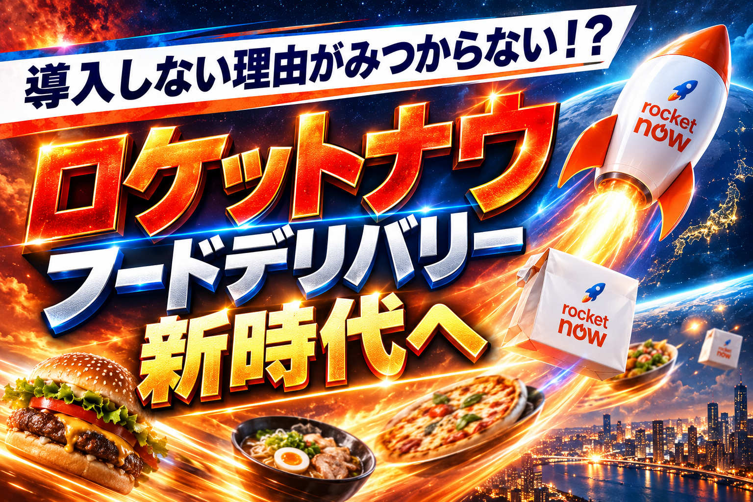 Rocket Now（ロケットナウ）代理店募集｜加盟店急増中！飲食店が選ぶ次世代デリバリー