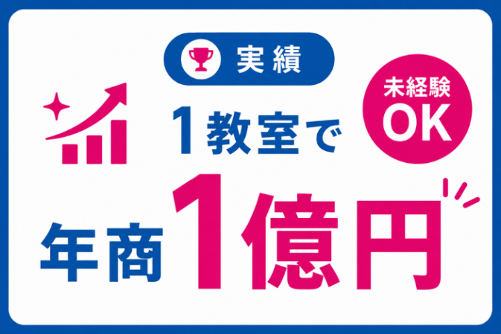 1教室でも大きな売上を狙える教育事業!