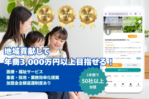 【年商3000万超え】福祉の「集客支援×BPO×マッチング」＆医療・福祉・保育に特化した『求人掲載×採用代行』で、地域No.1のストック収益を築く。