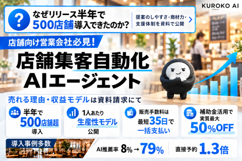 「KUROKO AI」販売代理店募集｜店舗集客をAIで自動化するAIエージェント