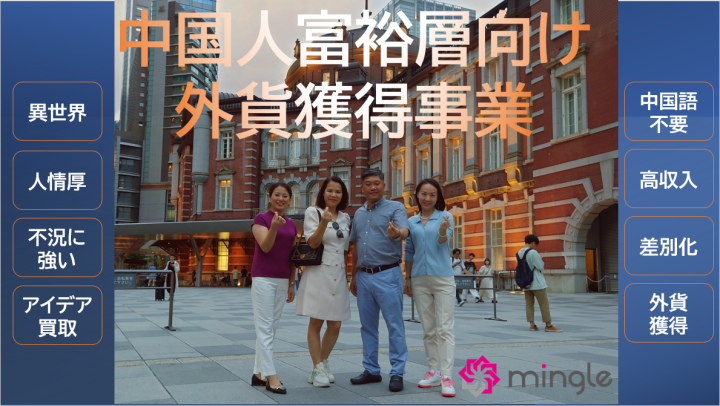 中国人富裕層向け事業《mingle》代理店募集のメイン画像